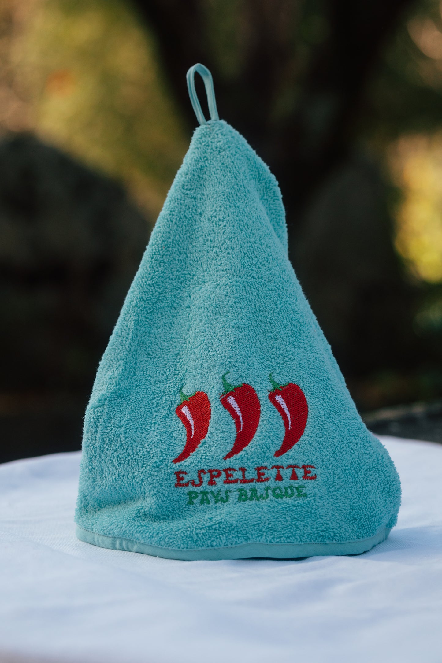 Torchon rond Basque en coton